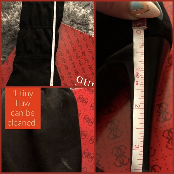 Guess by Marciano TALL KNEE Boots Black Suede 8 8M - Picture 3 of 8